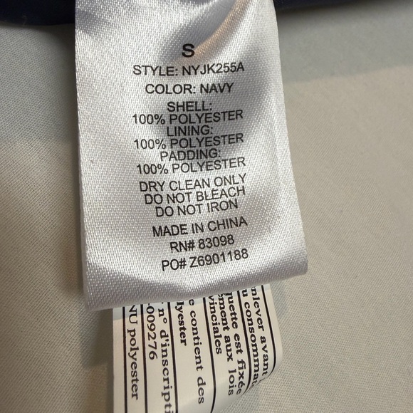 Ci Sono Women’s Original Shiny Navy Blue Puffer Jacket NWT - Picture 10 of 12